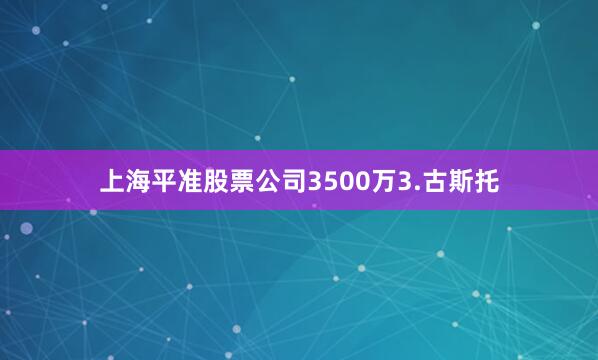 上海平准股票公司3500万3.古斯托